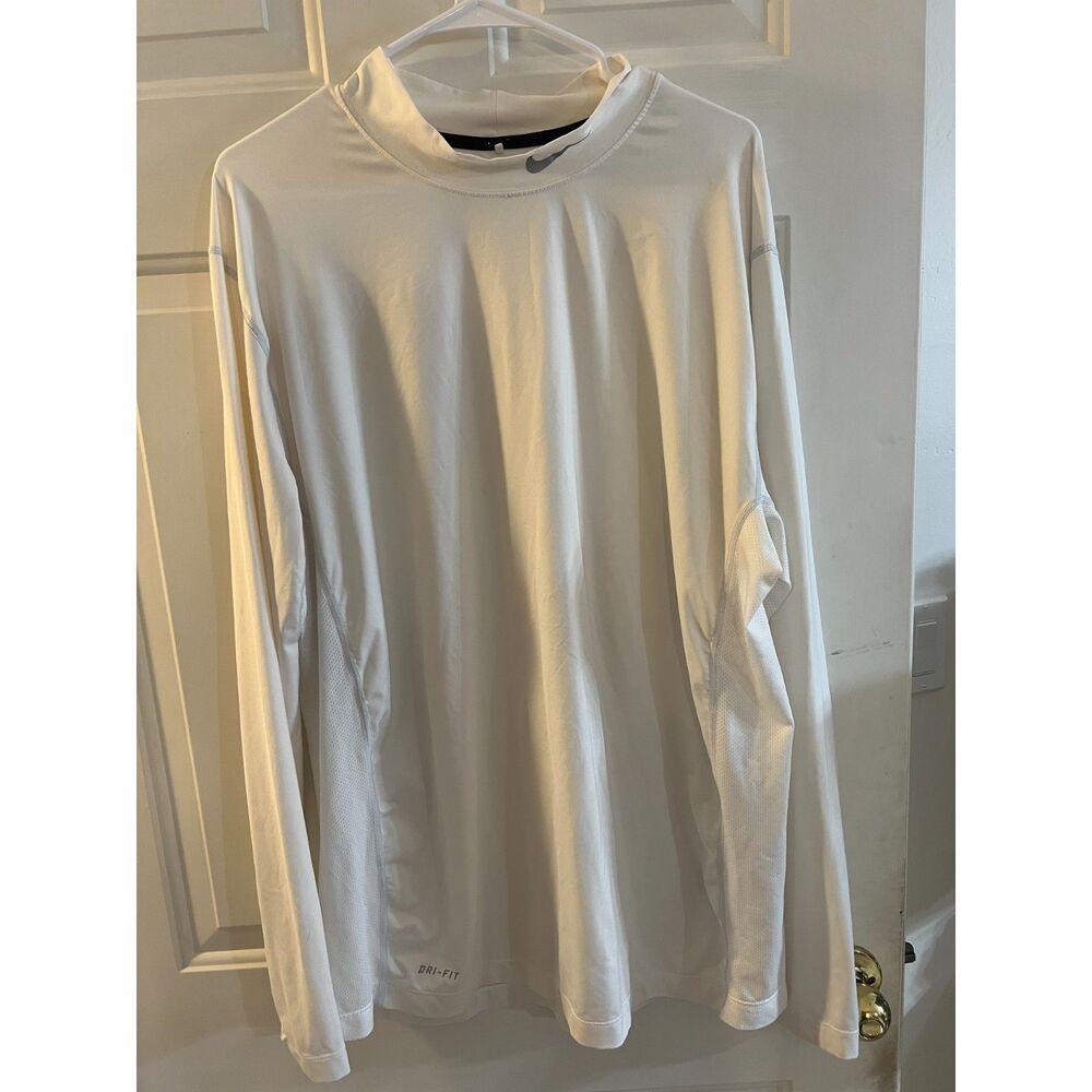 Nike Golf White Dri-FIT Tour Performance Long Sleeve Turtleneck Top Womens XXL
